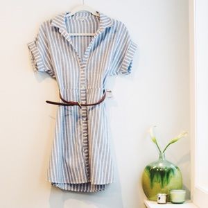 Vintage Looking Striped Dress, Comes with Belt